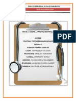 Informe de Prácticas Preprofesionales de Enfermería Técnica - Módulo de Atención Primaria de Salud