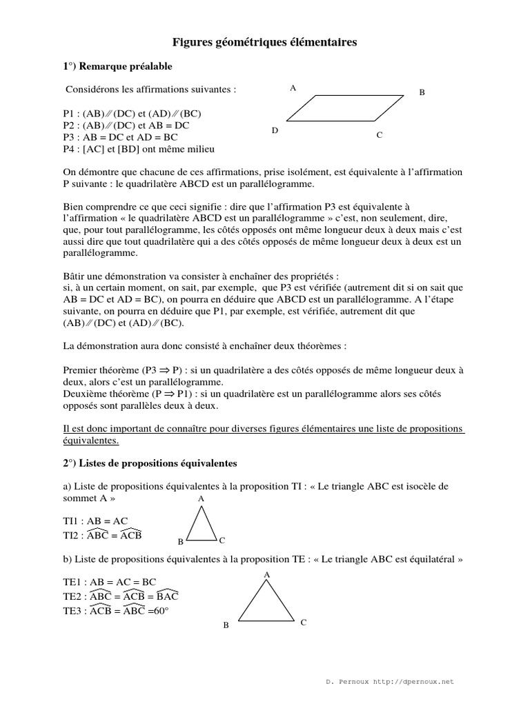 Figures géométriques élémentaires PDF | PDF | Triangle | Géométrie ...