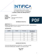 Informe 11 - DETERMINACION DE TRIGLICERIDOS Y COLESTEROL EN PLASMA PERFIL LIPICO MINIMO