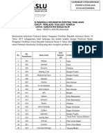 Pengumuman Jadwal Evalusi Peserta Existing