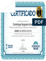 Dominique Nogueira Alves: A AVA Educação Certifica Que