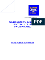 WJFC Club Policy V1.2 March 2021