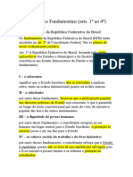 Direito Constitucional - Dos Princípios Fundamentais (Arts. 1 Ao 4)