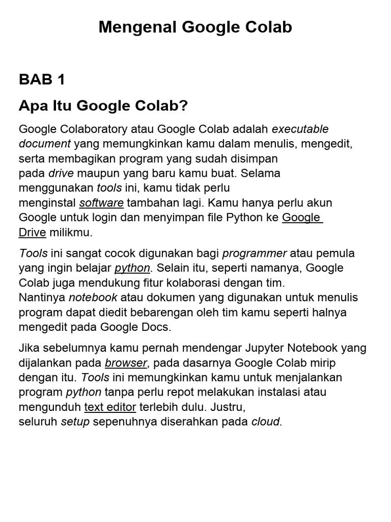 Mengenal Google Colab | PDF | Komputer