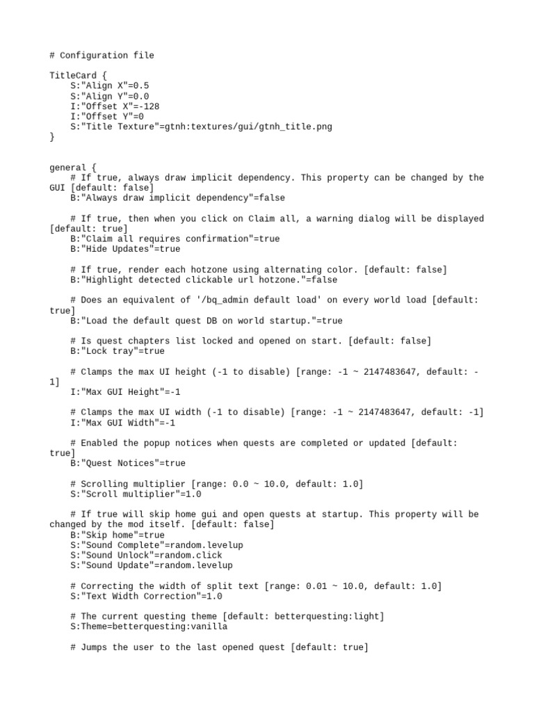 Better Questing Configurations Guide | PDF | Cursor (User Interface ...