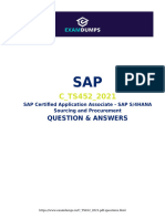 Question & Answers: SAP Certified Application Associate - SAP S/4HANA Sourcing and Procurement