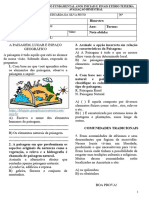 AEE EDUARDA 6º ANO PROVA 1º BIMESTRE PAISAGEM, LUGAR E ESPAÇO GEOGRÁFICO