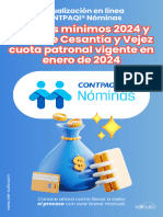 Salarios Mínimos 2024 - GUÍA BREVE ACTUALIZACIÓN SISTEMAS