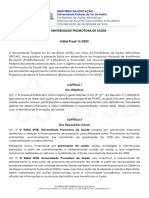 Edital PROAF 16 2023 - UFSB Universidade Promotora de Saúde