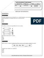 Simulado - 1 Bimestre 4 Ano - Matemática - Recuperação