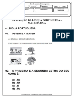 Simulado - 1 Bimestre 4 Ano - Língua Portuguesa e Matemática - Especial