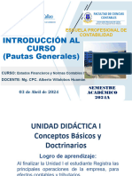 Estados Financieros y Normas Contables I - Semana 1