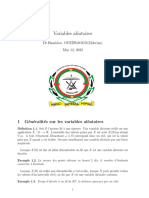 Variables Aleatoires - Medecine