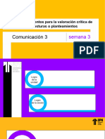 Procedimientos para La Valoración Crítica de Posturas o Planteamientos