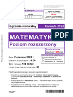 Httpsarkusze - Plmaturalnematematyka 2023 Czerwiec Matura Rozszerzona PDF
