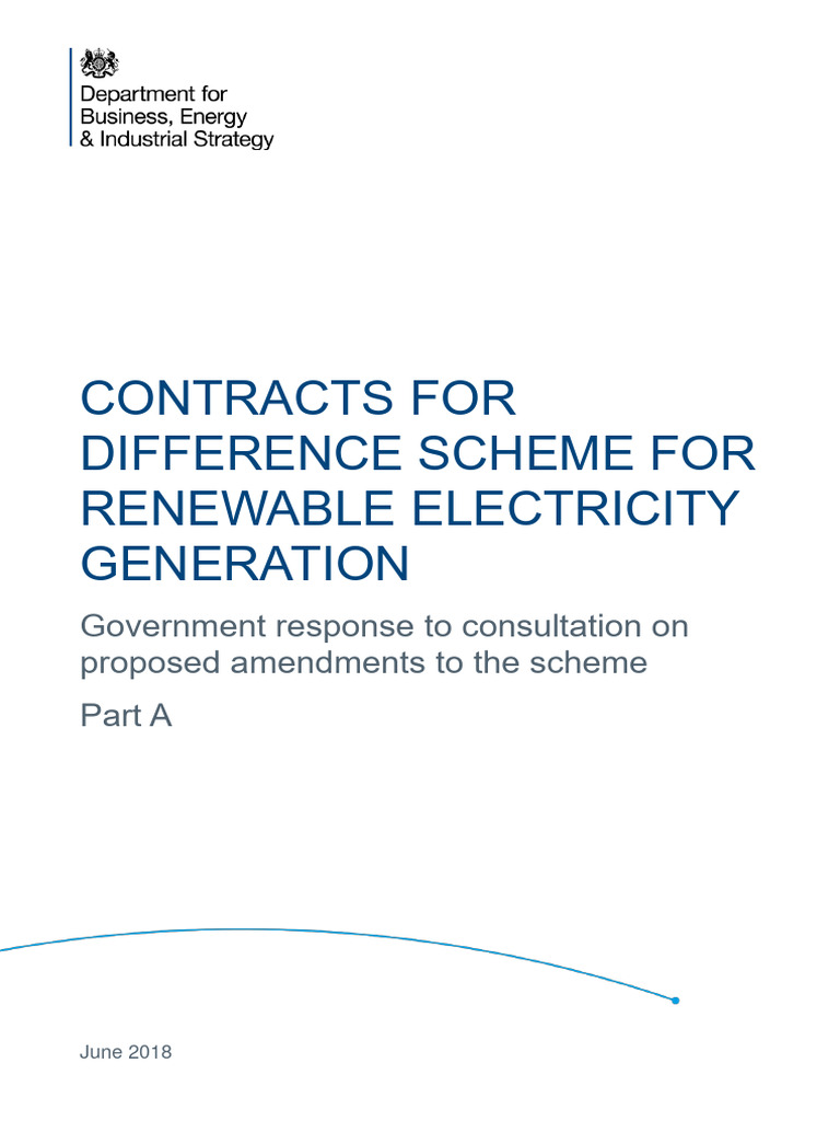 Contracts For Difference Renewable Energy Consultation Response Part A ...