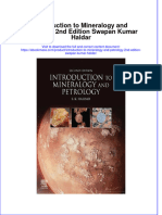 Free Download Introduction To Mineralogy and Petrology 2Nd Edition Swapan Kumar Haldar Full Chapter PDF