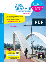 Corrige Histoire-Geographie EMC CAP - Les Nouveaux Cahiers - Ed 2023