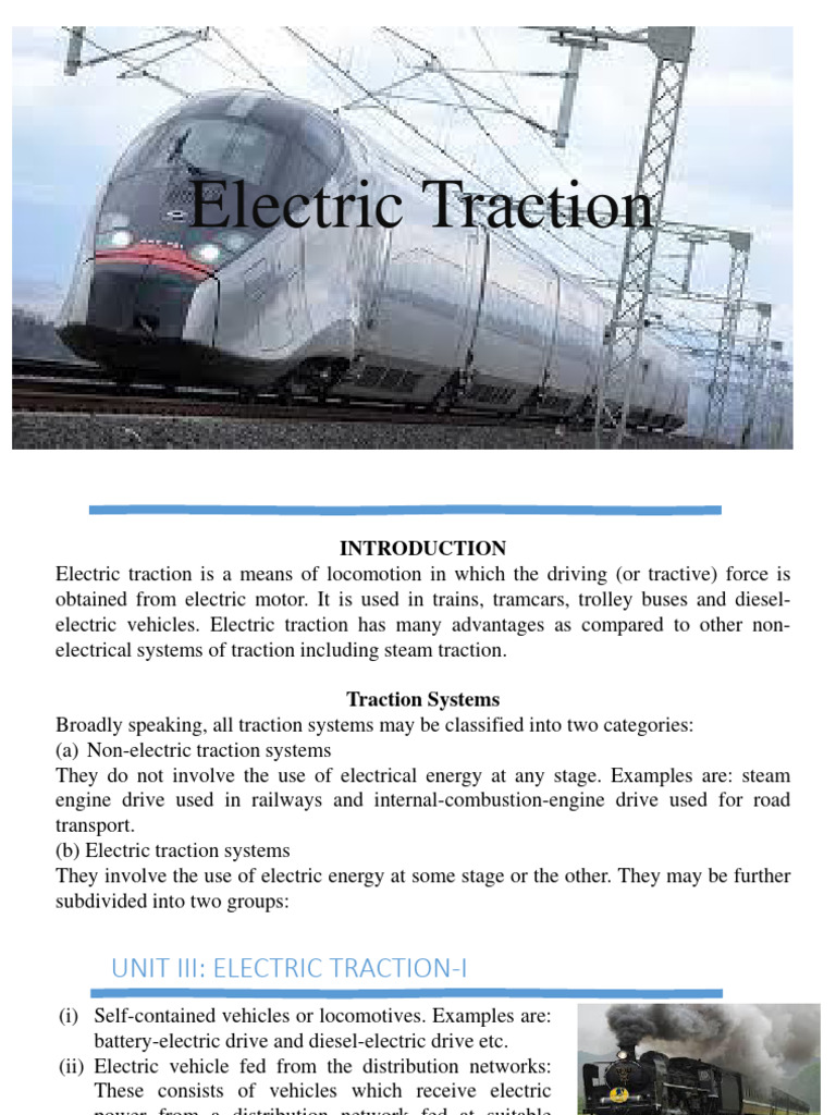 Overview of Electric Traction Systems | PDF | Electric Motor ...