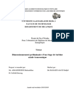 Thème Dimensionnement Préliminaire D'un Étage de Turbine Axiale Transsonique