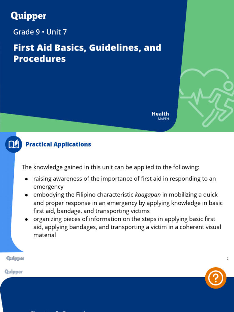 4TH QUARTER HEALTH LESSON 2 Use of Dressing and Bandages PS | PDF ...