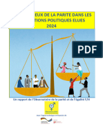 Etat Des Lieux de La Parite Dans Les Institutions Politiques en 2024