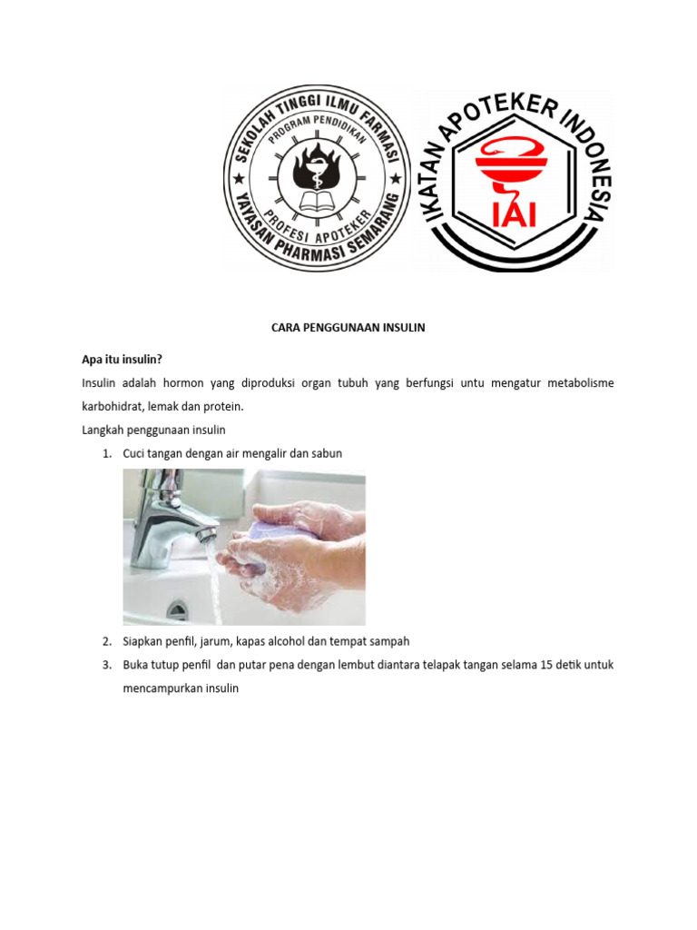 Cara penggunaan insulin pdf