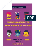 Entrenamiento en Funciones Ejecutivas. Manejo Del Tiempo. Cuaderno 10. (Spanish Edition)