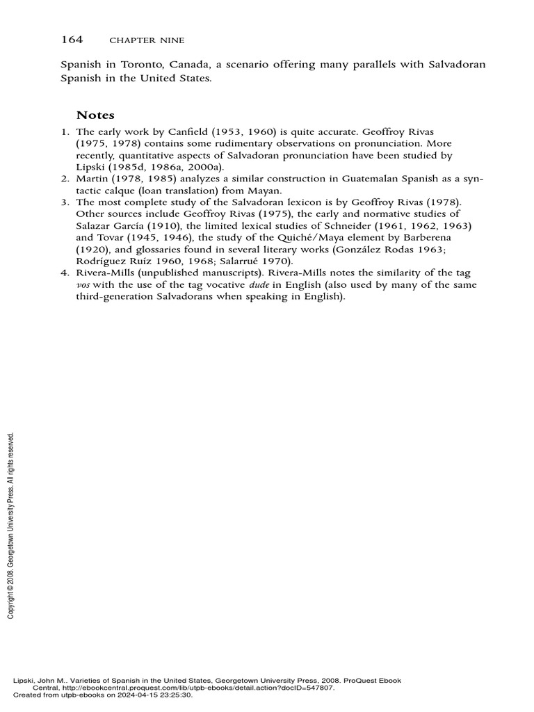 Varieties of Spanish in The United States - (PG 177 - 180) | PDF ...