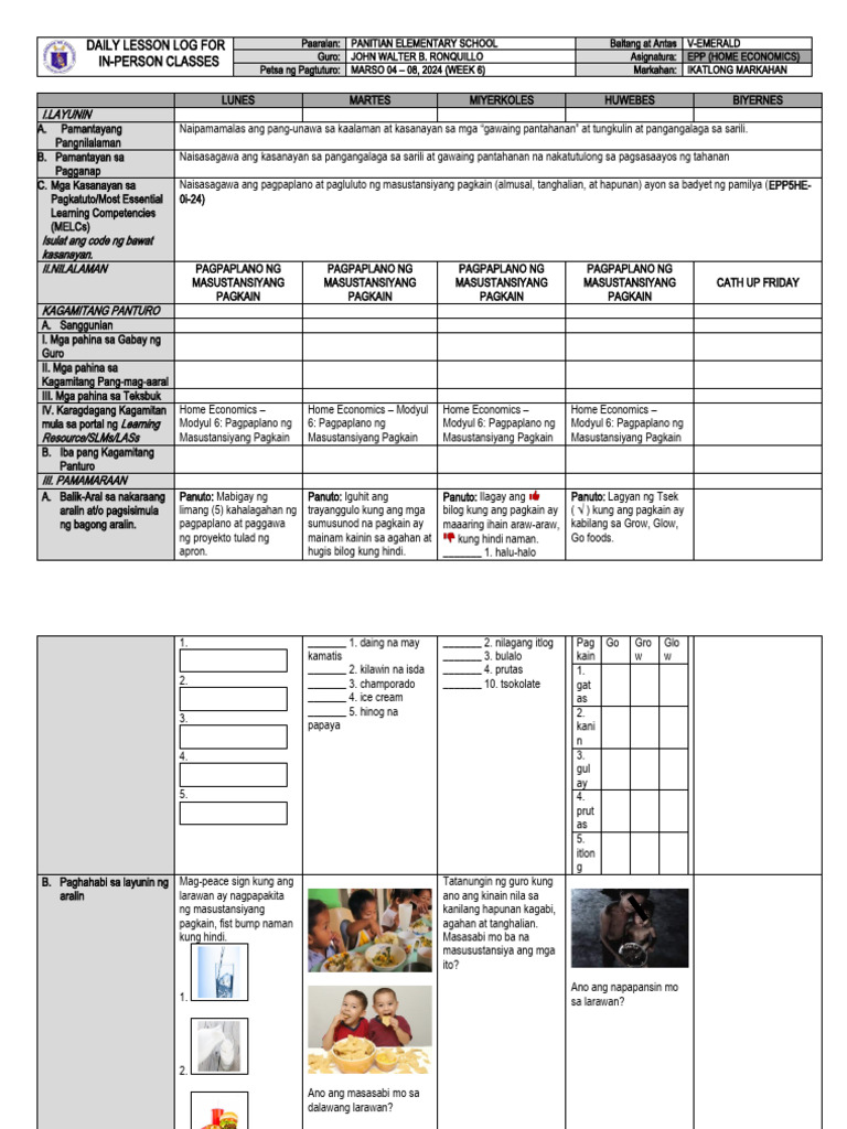 Q3 Week6 Epp-Grade5 | PDF