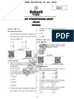 Concept Strengthening Sheet CSS 04 Based On AIATS 04 RM Physics