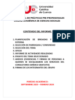 TABLA DE CONTENIDOS DEL INFORME DE BRIGADAS - Sade