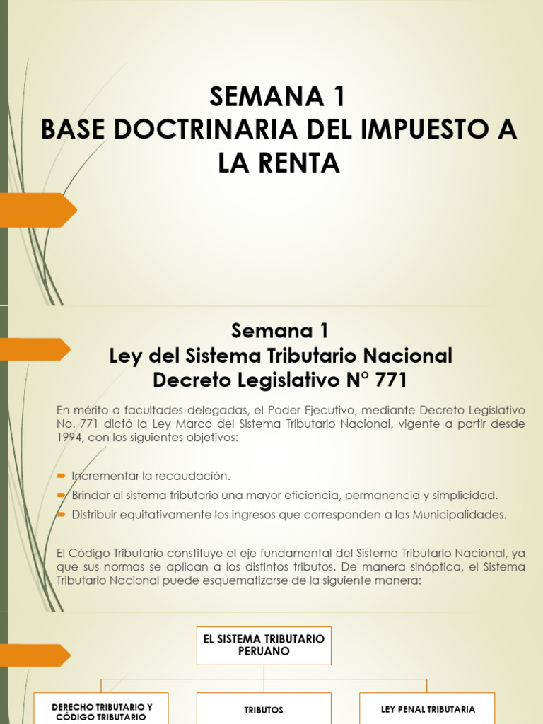 Base Doctrinaria del Impuesto a la Renta | PDF | Impuestos | Dinero