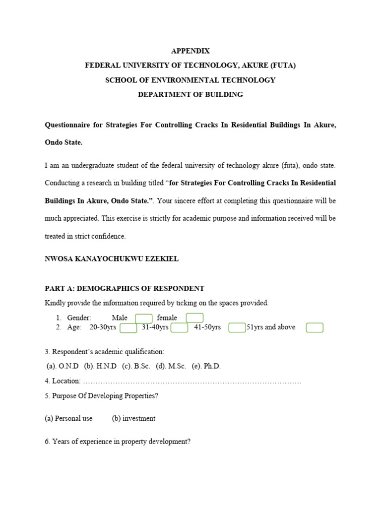 Project Questionnaire Sample | PDF | Art