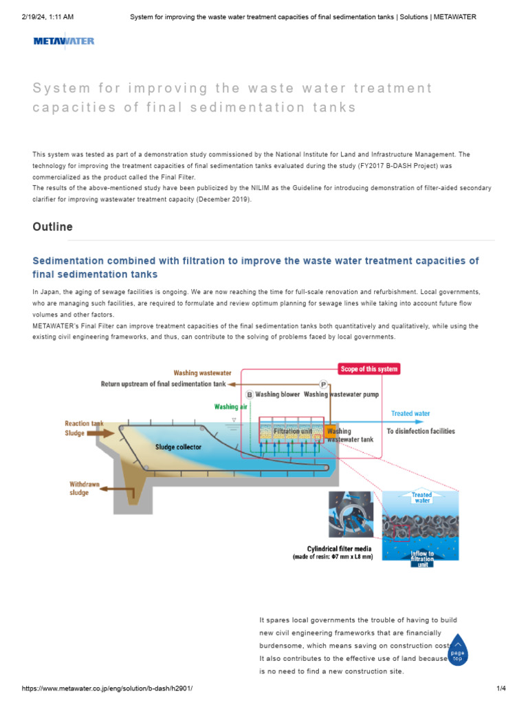 System For Improving The Waste Water Treatment Capacities of Final ...