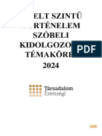 Emelt Szintu Tortenelem Szobeli Kidolgozott Temakorei 2024