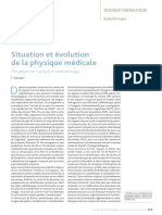 Situation Et Évolution de La Physique Médicale: Dossier Thématique