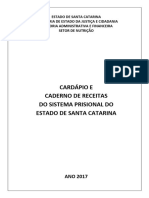 Cardapio e Caderno de Receitas - 2017