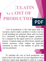Calculating Cost of Production