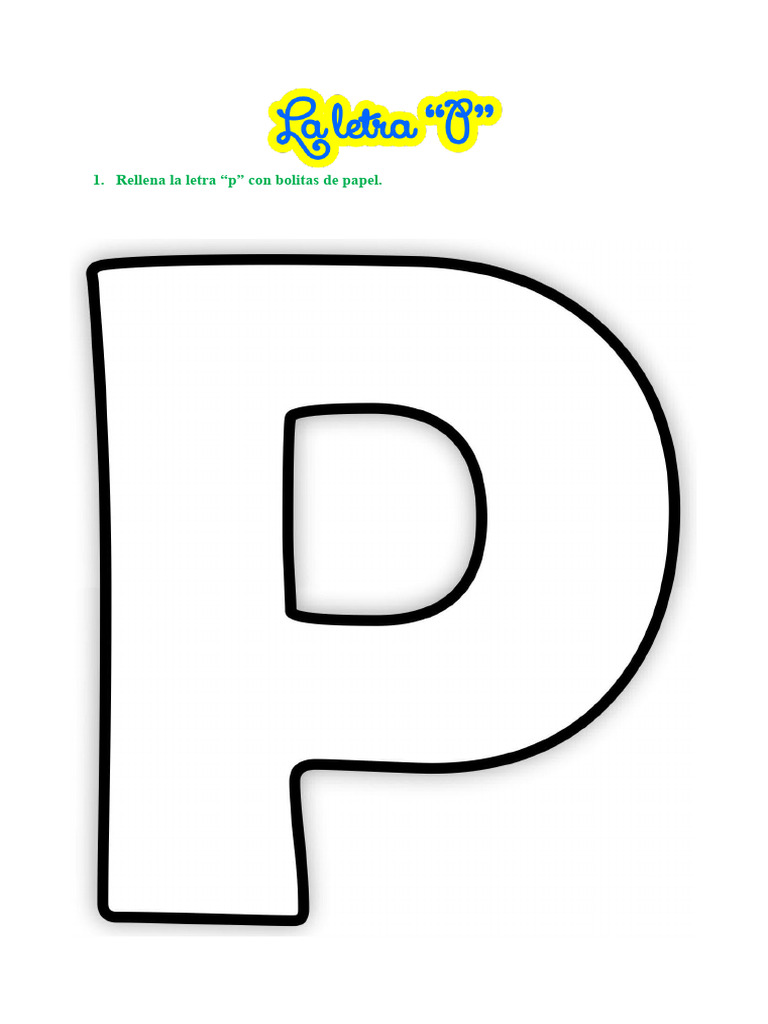 Actividades Interactivas con la Letra P | PDF