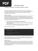 Java Exam Revision - 055244