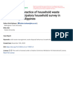 Perception and Practice of Household Waste Disposal: A Participatory Household Survey in Calamba City, Philippines