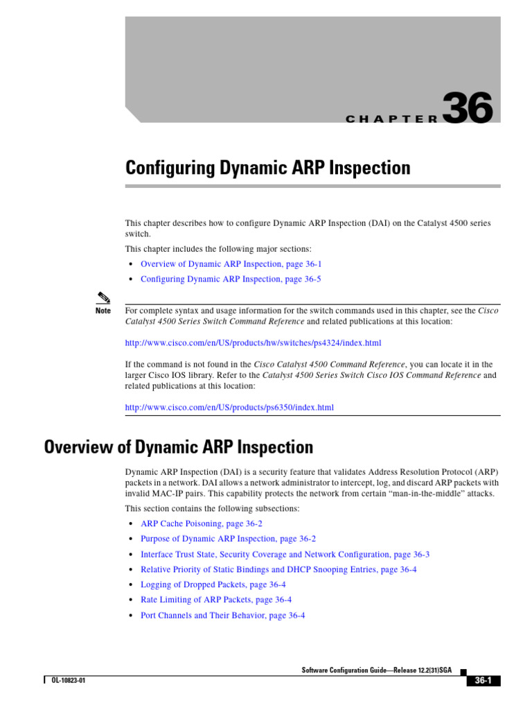 Configuring Dynamic ARP Inspection on Switches | PDF | Ip Address ...