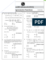 Trigonometry Functions - Practice Sheet - Varun JEE Advanced 2024