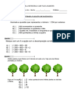 ATIVIDADE AVALIATIVA DE MATEMATICA