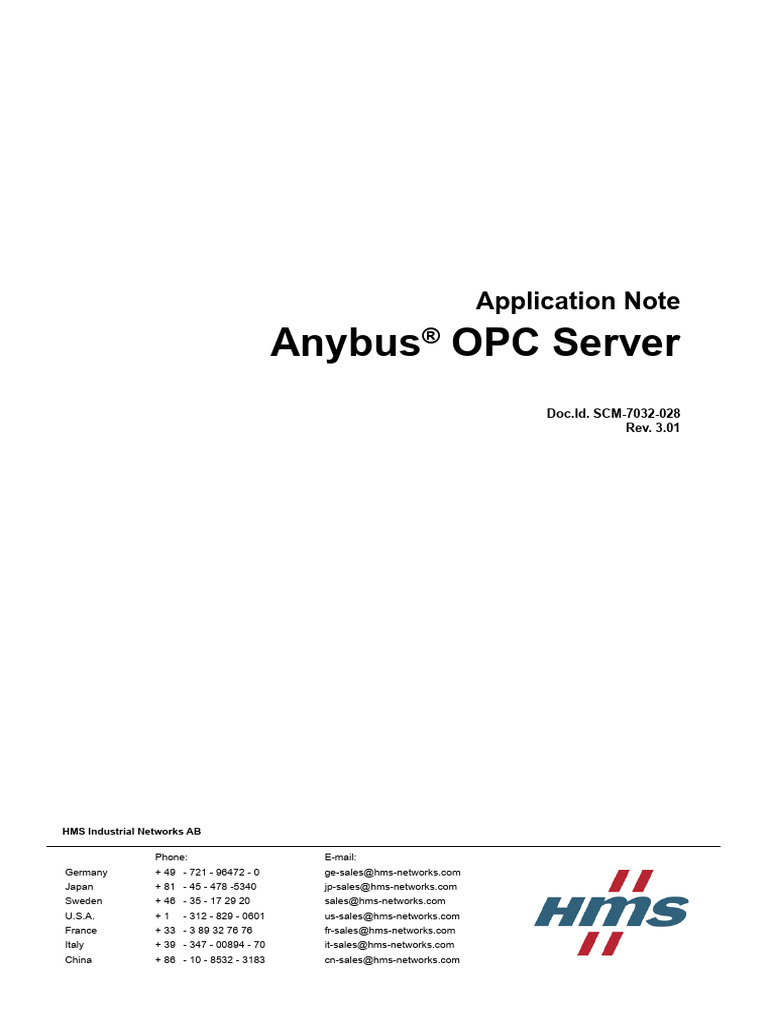 Application note anybus opc server 3 01 download free pdf computer