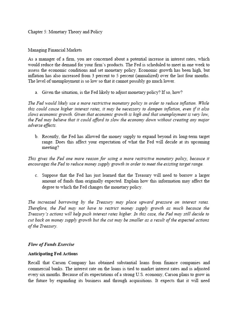Chapter 5 CW With Solutions | PDF | Inflation | Interest Rates