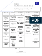 Agenda Prekinder Del 08 Al 12 de Abril