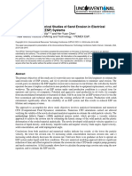 Analytical and Numerical Studies of Sand Erosion in Electrical