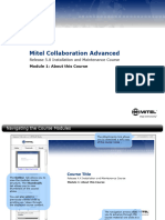Mitel Collaboration Advanced: Release 5.0 Installation and Maintenance Course